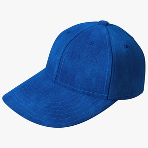 3D Baseball Cap Denim Blue model