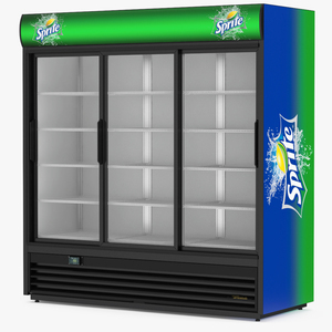 3 Door Upright Display Cooler 3D model