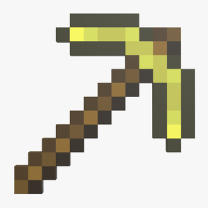 Minecraft Pickaxe Golden 3D model