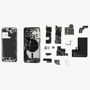 iPhone 14 Pro Fully Disassembled 3D