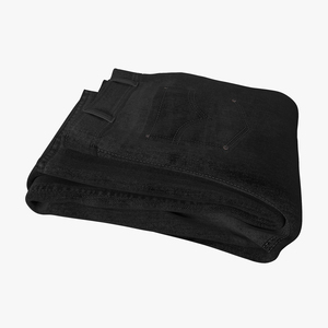 3D Jeans Folded Black model