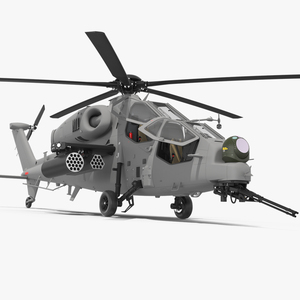 Combat Gray Helicopter 3D