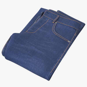 Rolled Diesel Denim Dark Blue 3D model