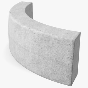 3D Concrete Curb Rounded