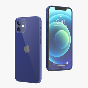 3D model Apple iPhone 12 Blue