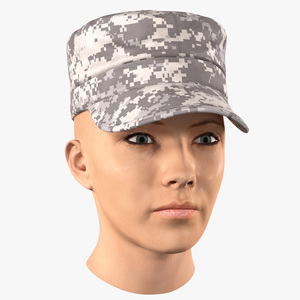 Female Soldier Head 3D model