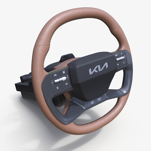 KIA Steering Wheel with Controls 3D