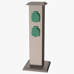 Garden Energy Column with 4 Socket 3D model