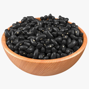 Black Turtle Beans on a Plate 3D model