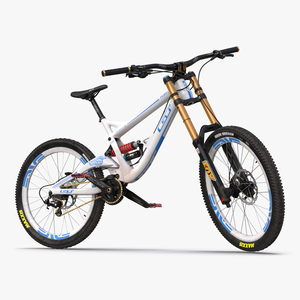 Mountain Bike GT Fury White Rigged 3D model