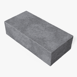 3D Solid Calcium Silicate Brick Carbon Black