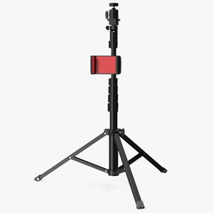 3D model Tall Tripod Stand with Phone Holder