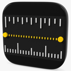 3D iPhone iOS Measure Icon model