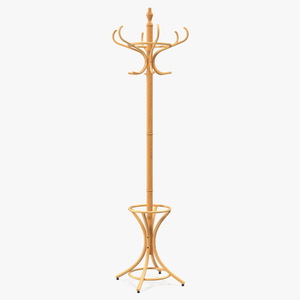 Oak Coat Stand 3D model