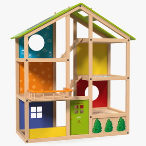 3D All Seasons Kids Wooden Dollhouse by Hape