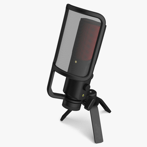 3D Studio Microphone with Pop Filter model