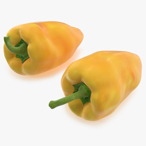 Sweet Long Pepper Yellow 3D model