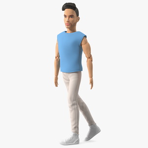 Ken Doll Dressed Walking Pose 3D model