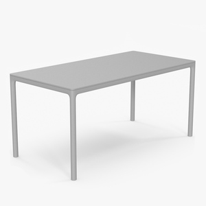 Modern Minimalist Rectangular Dining Table 3D