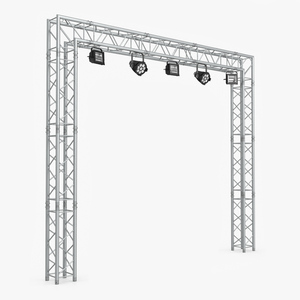 3D Square Truss Modular Light System model