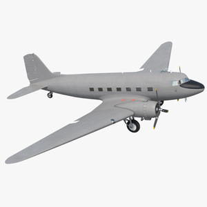Vintage Transport Airplane Generic 3D model
