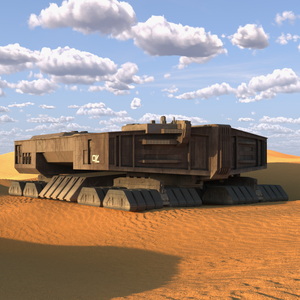 3D Sci-Fi Desert Harvester model