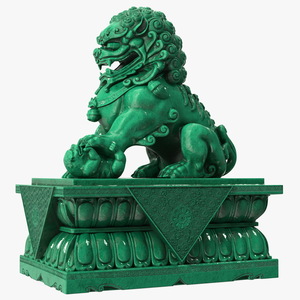 3D Jade Guardian Lion Statue for 3D Print model