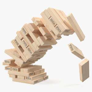 Jenga Falling Tower 3D model