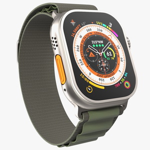 3D model Apple Watch Ultra Alpine Loop Green