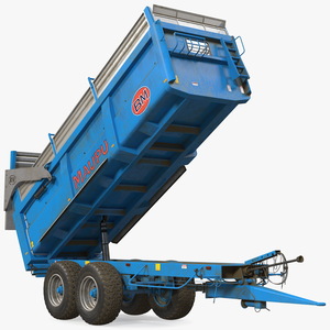 Maupu 18t Dirty Body Tipper Trailer Rigged 3D