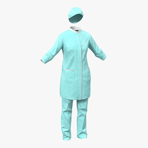 Female Surgeon Dress 3 3D