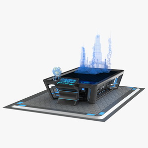 3D Holographic Table Black model