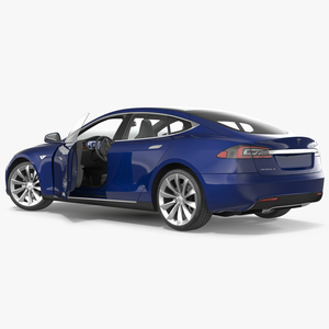 3D Tesla Model S 75 2017 Rigged model