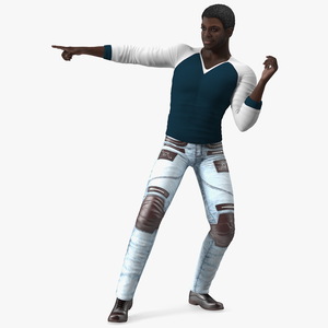 Afro American Man in Urban Style 3D