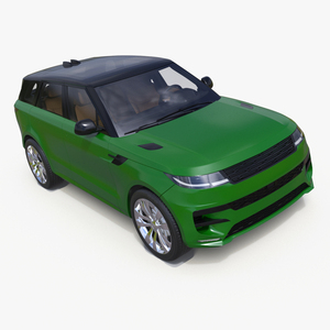 3D Green Modern Crossover Sport model