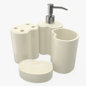 Bathroom Accessory Set with Soap Dispenser 3D