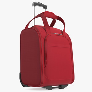 Red Softshell Suitcase 3D