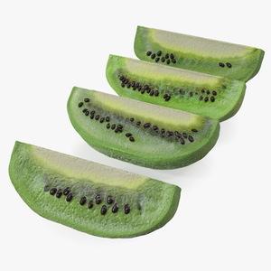 3D Peeled Half Kiwi Slices model