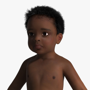 3D African Baby Boy