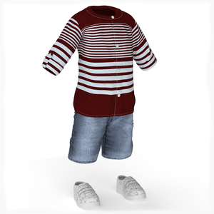 Casual Summer Outfit for Toddler 3D