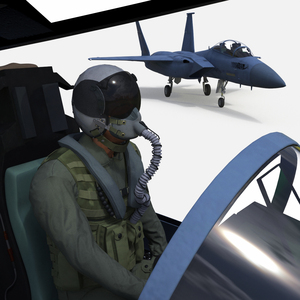 3D F-15SE Silent Eagle Fighter with Pilot model