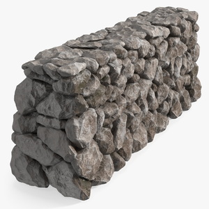 3D model Weathered Stone Wall