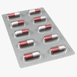 3D model Capsules Blister Pack 10 Holes
