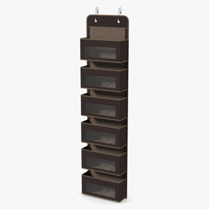 3D Wall Hanging Organizer with Pockets Brown