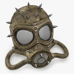 Steampunk Gas Mask Metallic Bronze 3D model