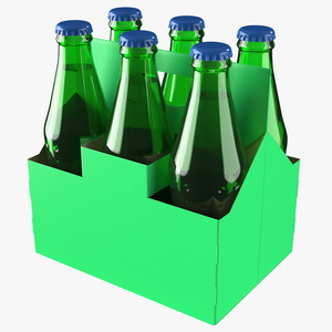 3D model Green Soda Bottle Package