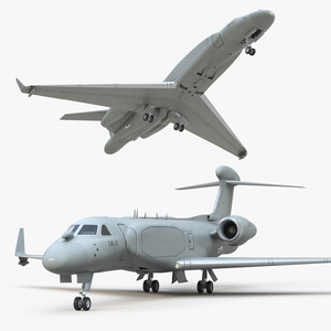 Airborne Early Warning Aircraft Simplified 3D