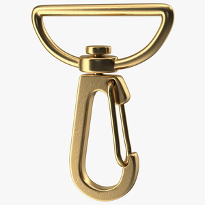 3D Metal Swivel Clasp Snap Hook Gold model