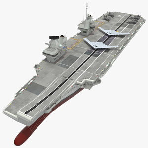 HMS Prince of Wales with Military Aircraft 3D