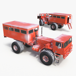 3D Antarctica Truck Rigged model